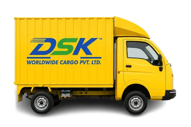 DSK yellow delivery truck